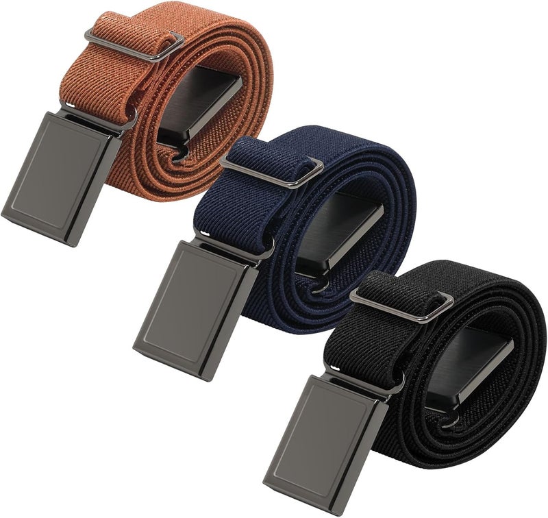 AWAYTR 3 PCS Kids Adjustable Magnetic Belts - Easy to Use Magnetic Buckle Belt for Boys and Girls - Image 1